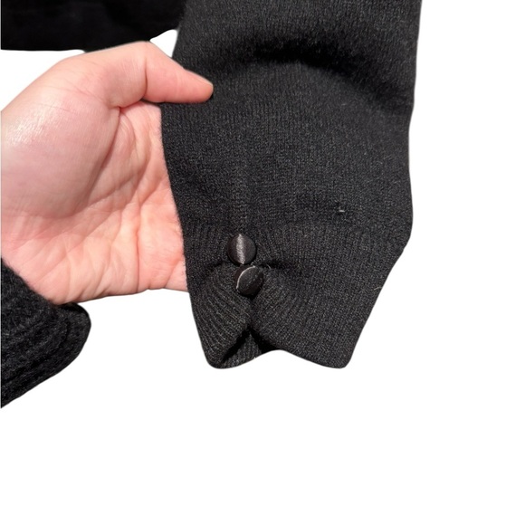 Vintage Black Sweater with Fur Collar - Picture 3 of 14